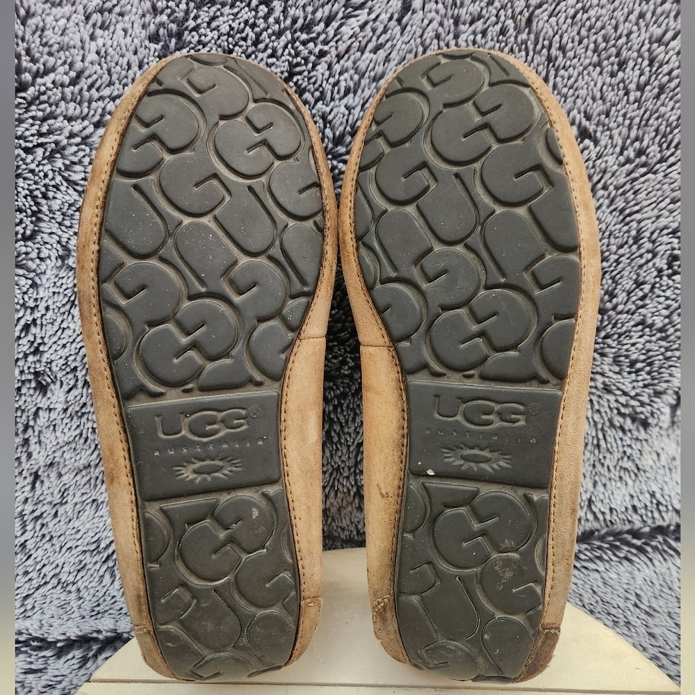 UGG Dakota Women's Slipper Chestnut Brown Leather Tie Size 7 - Picture 8 of 9